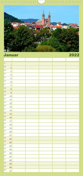 Produktbild: Familienplaner Malerisches Murgtal (Wandkalender 2022 , 21 cm x 45 cm, hoch)
