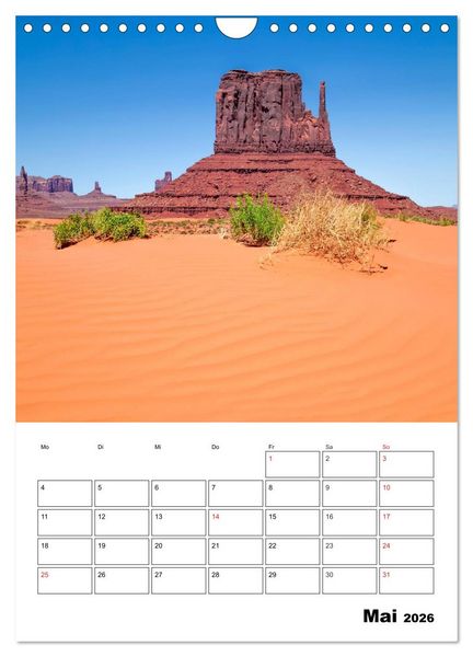 Produktbild: USA S&uuml;dwest Facettenreiche Landschaften (Wandkalender 2026 DIN A4 hoch), CALVENDO Monatskalender