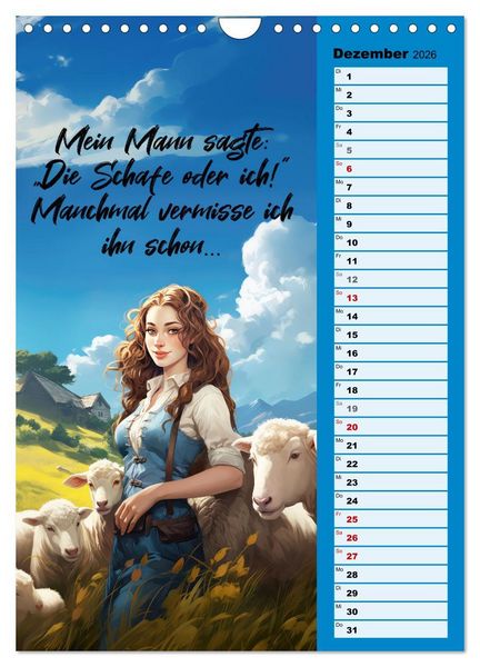 Produktbild: Sch&auml;ferspr&uuml;che (Wandkalender 2026 DIN A4 hoch), CALVENDO Monatskalender