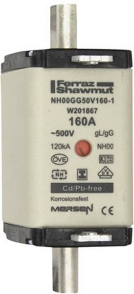 Produktbild: Mersen 1F769.000000 NH-Sicherung Sicherungsgr&ouml;&szlig;e = 00 160A 500V 1St.