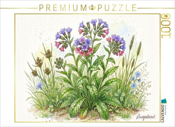 CALVENDO Puzzle Lungenkraut | 1000 Teile Lege-Größe 64x48cm Foto-Puzzle für glückliche Stunden
