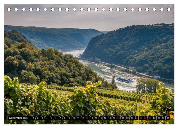 Produktbild: Rheinsteig Impressionen III (Tischkalender 2026 DIN A5 quer), CALVENDO Monatskalender