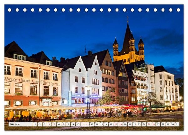 Produktbild: K&Ouml;LNER LICHTERZAUBER (Tischkalender 2026 DIN A5 quer), CALVENDO Monatskalender