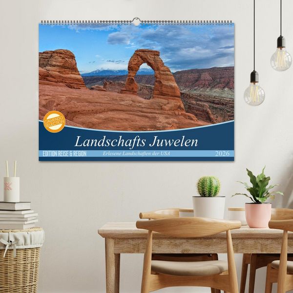Produktbild: Landschafts Juwelen - Erlesene Landschaften der USA (Wandkalender 2026 DIN A2 quer), CALVENDO Monatskalender