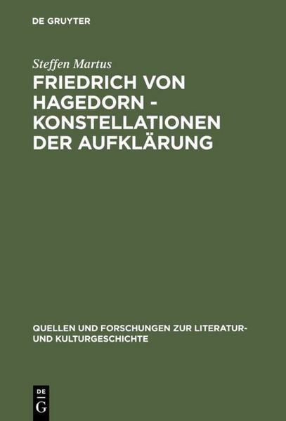 Produktbild: Friedrich von Hagedorn - Konstellationen der Aufkl&auml;rung