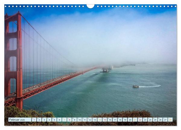Produktbild: Golden Gate Bridge - Synonym f&uuml;r San Francisco (Wandkalender 2026 DIN A3 quer), CALVENDO Monatskalender