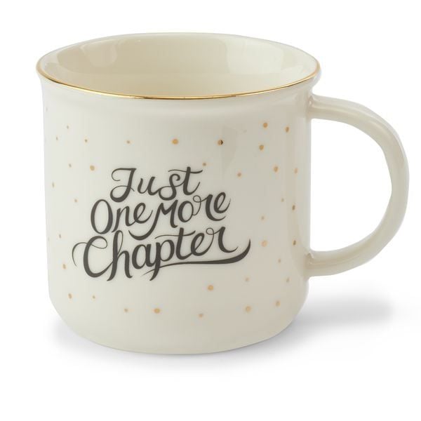 Tasse Emaille Look 'Just one more Chapter'