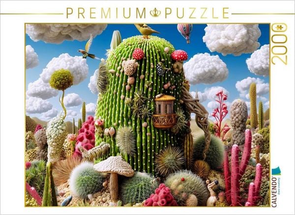 Produktbild: CALVENDO Puzzle Kaktushaube mit Vogelbesuch | 2000 Teile Lege-Gr&ouml;&szlig;e 90x67cm Foto-Puzzle f&uuml;r gl&uuml;ckliche Stunden