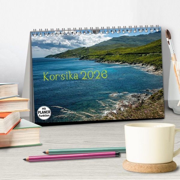 Produktbild: Korsika 2026 (Tischkalender 2026 DIN A5 quer), CALVENDO Monatskalender
