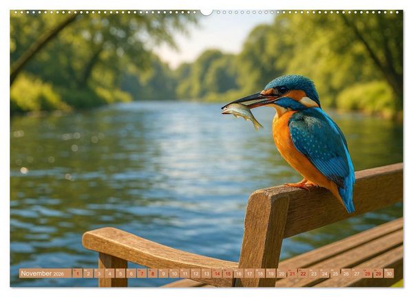 Produktbild: Eisvogeltr&auml;ume am Wasser (hochwertiger Premium Wandkalender 2026 DIN A2 quer), Kunstdruck in Hochglanz