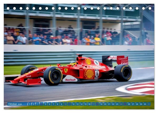 Produktbild: Formel 1 Boxenstopp (Tischkalender 2026 DIN A5 quer), CALVENDO Monatskalender