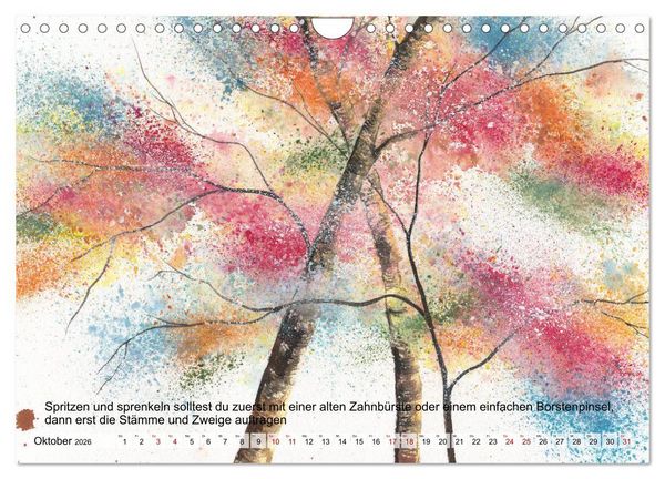 Produktbild: Mal mal Aquarell (Wandkalender 2026 DIN A4 quer), CALVENDO Monatskalender