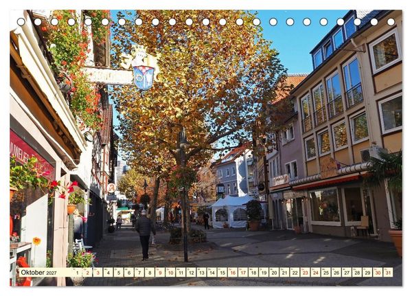 Produktbild: Bensheim an der Bergstra&szlig;e Mandelbl&uuml;te, Wein und Fachwerk (Tischkalender 2027 DIN A5 quer), CALVENDO Monatskalender