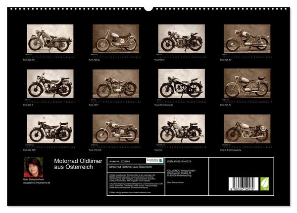 Produktbild: Motorrad Oldtimer aus &Ouml;sterreich (hochwertiger Premium Wandkalender 2026 DIN A2 quer), Kunstdruck in Hochglanz