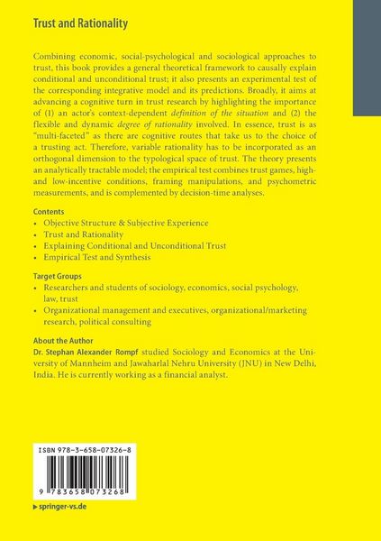 Produktbild: Trust and Rationality