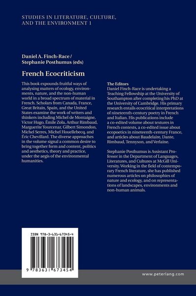 Produktbild: French Ecocriticism