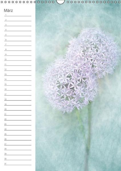 Produktbild: Zarte Bl&uuml;ten / Geburtstagskalender (Wandkalender immerw&auml;hrend DIN A3 hoch)
