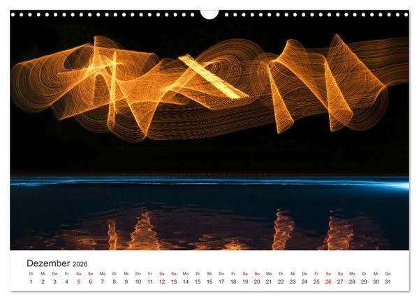 Produktbild: Lightpainting - Malen mit Licht und Zeit (Wandkalender 2026 DIN A3 quer), CALVENDO Monatskalender