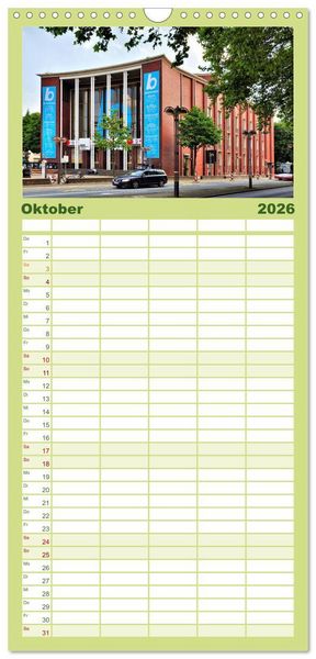 Produktbild: Familienplaner 2026 - Bochum mit 5 Spalten (Wandkalender, 21 x 45 cm) CALVENDO