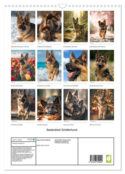 Produktbild: Seelenblick Sch&auml;ferhund (Wandkalender 2027 DIN A3 hoch), CALVENDO Monatskalender