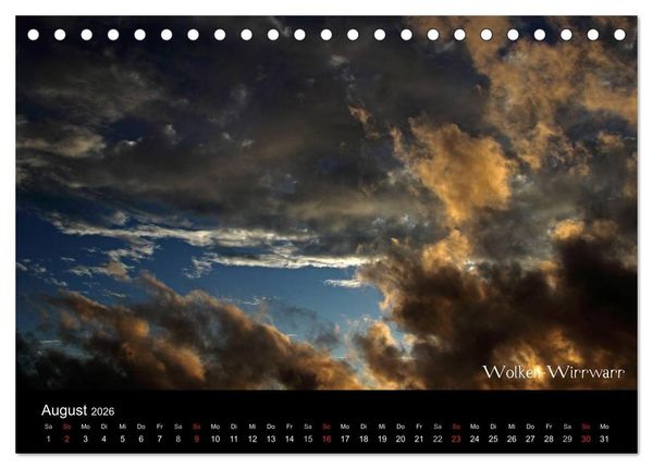 Produktbild: Wolken-Kunstwerke (Tischkalender 2026 DIN A5 quer), CALVENDO Monatskalender