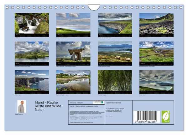 Produktbild: Irland - Rauhe K&uuml;ste und Wilde Natur (Wandkalender 2026 DIN A4 quer), CALVENDO Monatskalender
