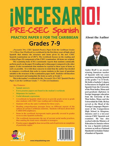 Produktbild: &iexcl;Necesario! Pre-CSEC Spanish Grades 7-9 Practice Paper II for the Caribbean A Three-Year Workbook