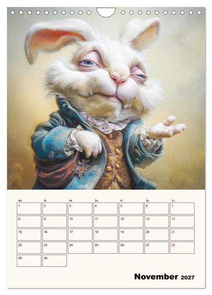 Produktbild: Wundersame Seelen. Kaninchen zwischen Fantasie, Humor und feiner Poesie (Wandkalender 2027 DIN A4 hoch), CALVENDO Monatskalender