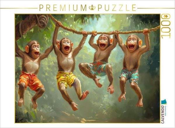 Produktbild: CALVENDO Puzzle Tiere wollen Spa&szlig; haben | 1000 Teile Lege-Gr&ouml;&szlig;e 64x48cm Foto-Puzzle f&uuml;r gl&uuml;ckliche Stunden