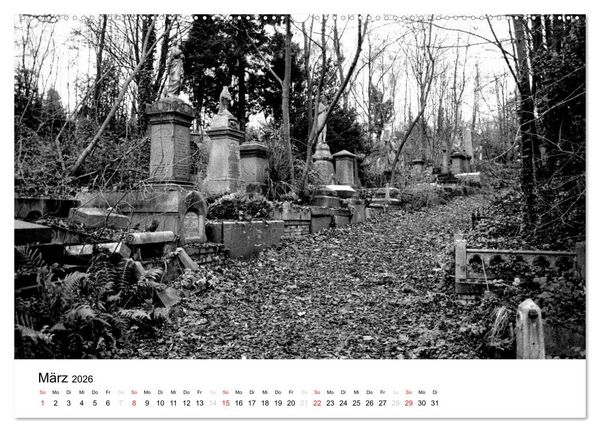 Produktbild: Highgate Cemetery London (Wandkalender 2026 DIN A2 quer), CALVENDO Monatskalender