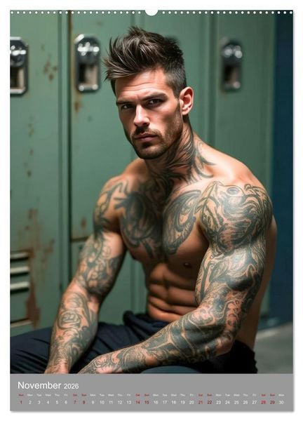 Produktbild: Masculine allure (Wall Calendar 2026 DIN A2 portrait), CALVENDO 12 Month Wall Calendar