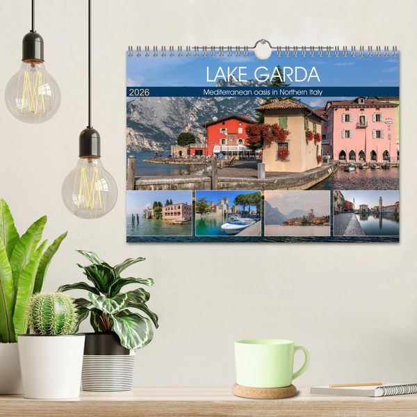 Produktbild: Lake Garda Mediterranean oasis in Northern Italy (Wall Calendar 2026 DIN A4 landscape), CALVENDO 12 Month Wall Calendar