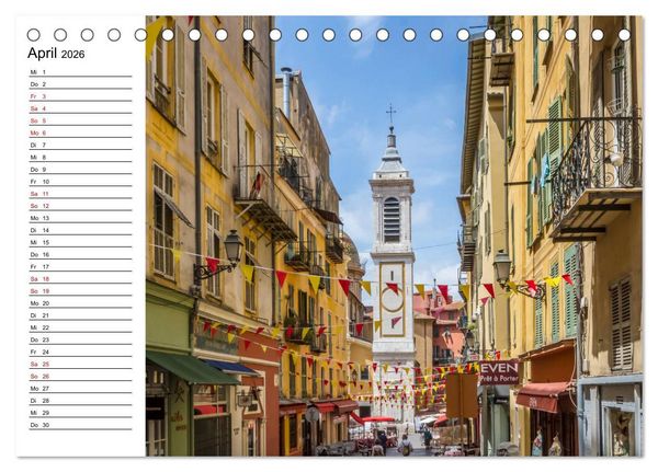 Produktbild: NIZZA Idyllische Impressionen (Tischkalender 2026 DIN A5 quer), CALVENDO Monatskalender