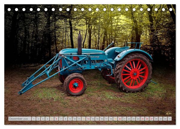 Produktbild: Oldtimer Sch&auml;tze. Ein Traktoren-Kalender (Tischkalender 2026 DIN A5 quer), CALVENDO Monatskalender