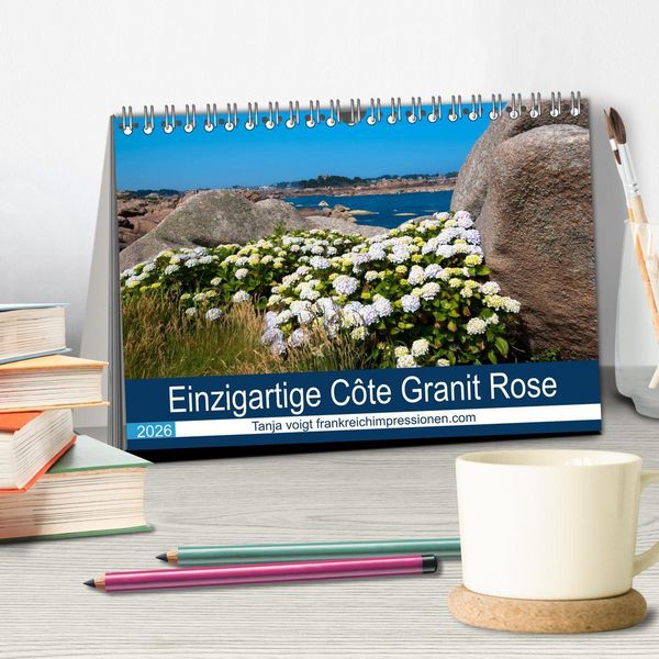 Produktbild: Einzigartige C&ocirc;te Granit Rose (Tischkalender 2026 DIN A5 quer), CALVENDO Monatskalender