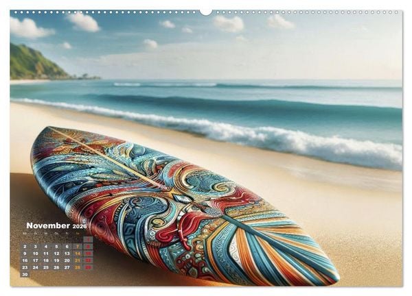 Produktbild: Big Wave Surfen (hochwertiger Premium Wandkalender 2026 DIN A2 quer), Kunstdruck in Hochglanz