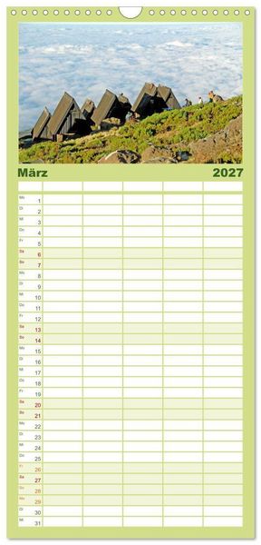 Produktbild: Familienplaner 2027 - Entdeckungen am Kilimandscharo mit 5 Spalten (Wandkalender, 21 x 45 cm) CALVENDO