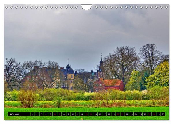 Produktbild: M&uuml;nsterland Romantik - Romantische Schl&ouml;sser und Wasserburgen (Wandkalender 2026 DIN A4 quer), CALVENDO Monatskalender