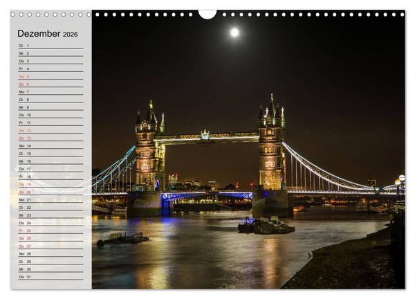 Produktbild: Wundervolles London (Wandkalender 2026 DIN A3 quer), CALVENDO Monatskalender
