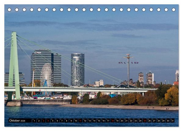 Produktbild: K&Ouml;LN AUSBLICK - RHEINBLICK (Tischkalender 2026 DIN A5 quer), CALVENDO Monatskalender