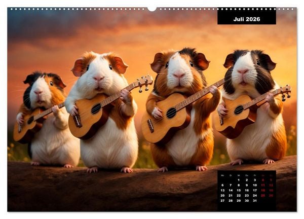 Produktbild: Meerschweinchen mal anders! (hochwertiger Premium Wandkalender 2026 DIN A2 quer), Kunstdruck in Hochglanz