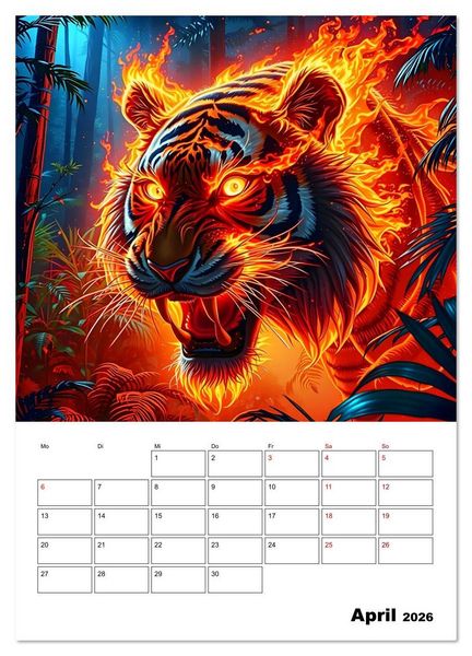 Produktbild: Majest&auml;tische K&ouml;nige der Wildnis (hochwertiger Premium Wandkalender 2026 DIN A2 hoch), Kunstdruck in Hochglanz