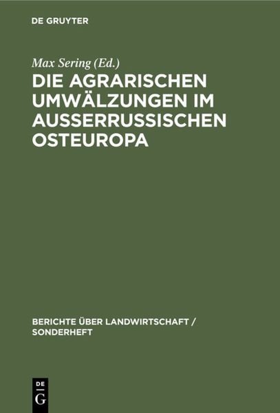Produktbild: Die agrarischen Umw&auml;lzungen im au&szlig;errussischen Osteuropa