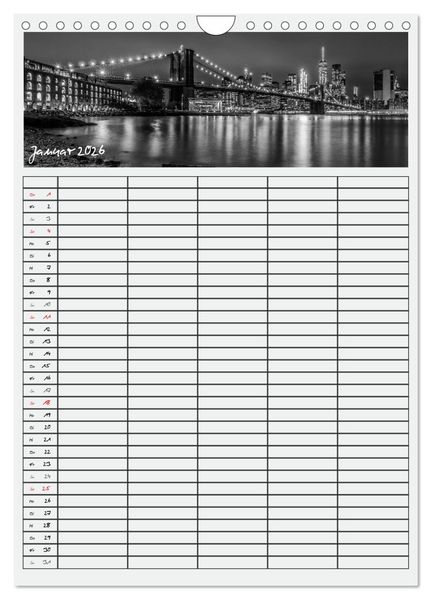 Produktbild: NEW YORK CITY Teamplaner (Wandkalender 2026 DIN A4 hoch), CALVENDO Monatskalender