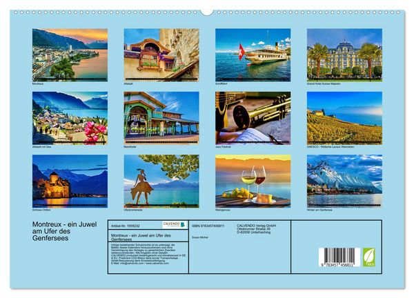 Produktbild: Montreux - ein Juwel am Ufer des Genfersees (hochwertiger Premium Wandkalender 2026 DIN A2 quer), Kunstdruck in Hochglanz