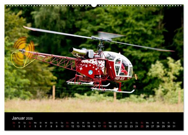 Produktbild: Modellhelis (hochwertiger Premium Wandkalender 2026 DIN A2 quer), Kunstdruck in Hochglanz