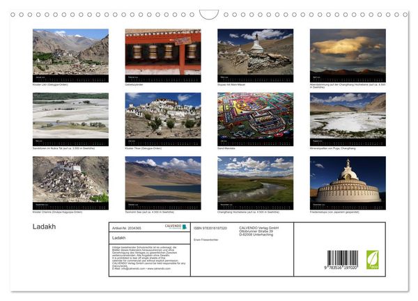 Produktbild: Ladakh (Wandkalender 2026 DIN A3 quer), CALVENDO Monatskalender