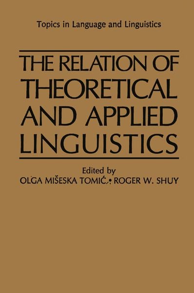 Produktbild: The Relation of Theoretical and Applied Linguistics