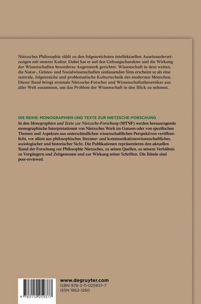 Produktbild: Nietzsches Wissenschaftsphilosophie