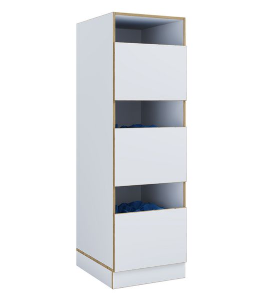 Produktbild: W&auml;scheschrank mit 3 F&auml;chern & T&uuml;ren Rislo CL XL